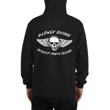 Load image into Gallery viewer, &quot;Slowly Dying to Keep Them Flying&quot; Champion Hoodie
