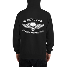 Load image into Gallery viewer, "Slowly Dying to Keep Them Flying" Champion Hoodie