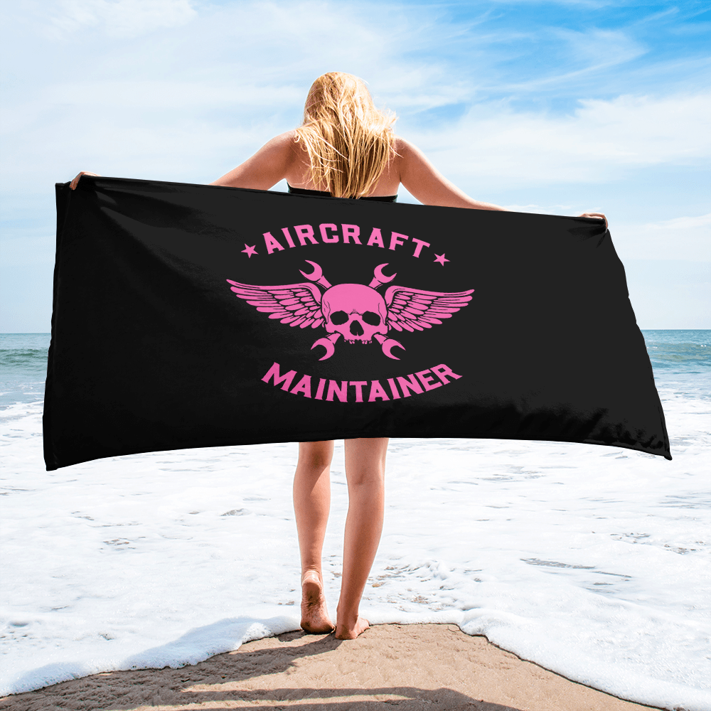 Pink Aircraft Maintainer Towel